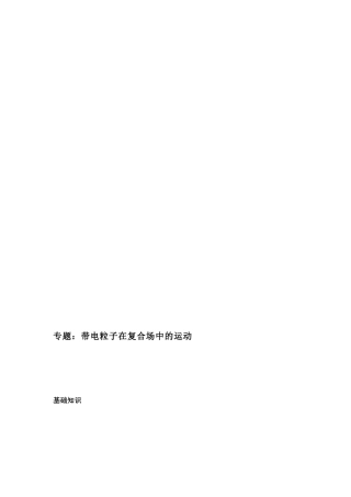 专题：带电粒子在复合场中的运动docx[资料]