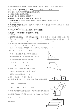 八年级导学案复习