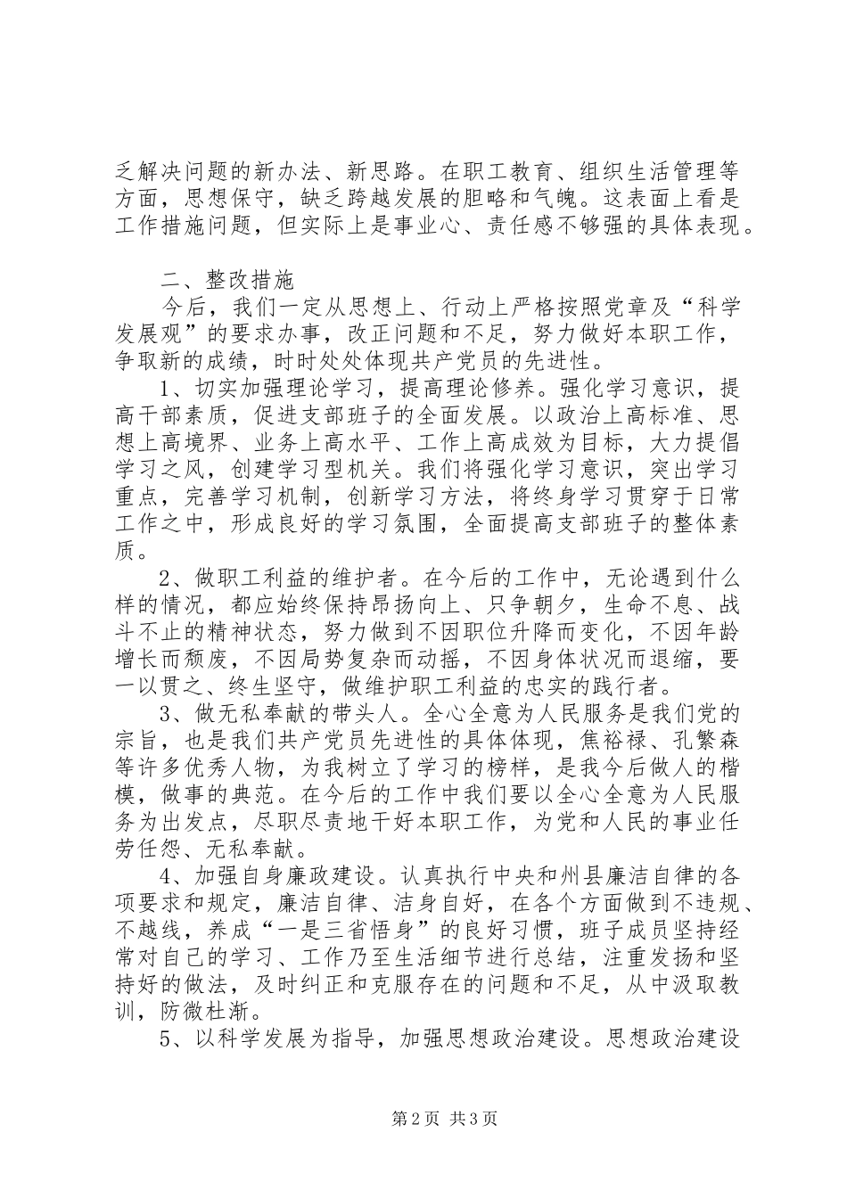 党支部学习实践科学发展发言提纲_第2页