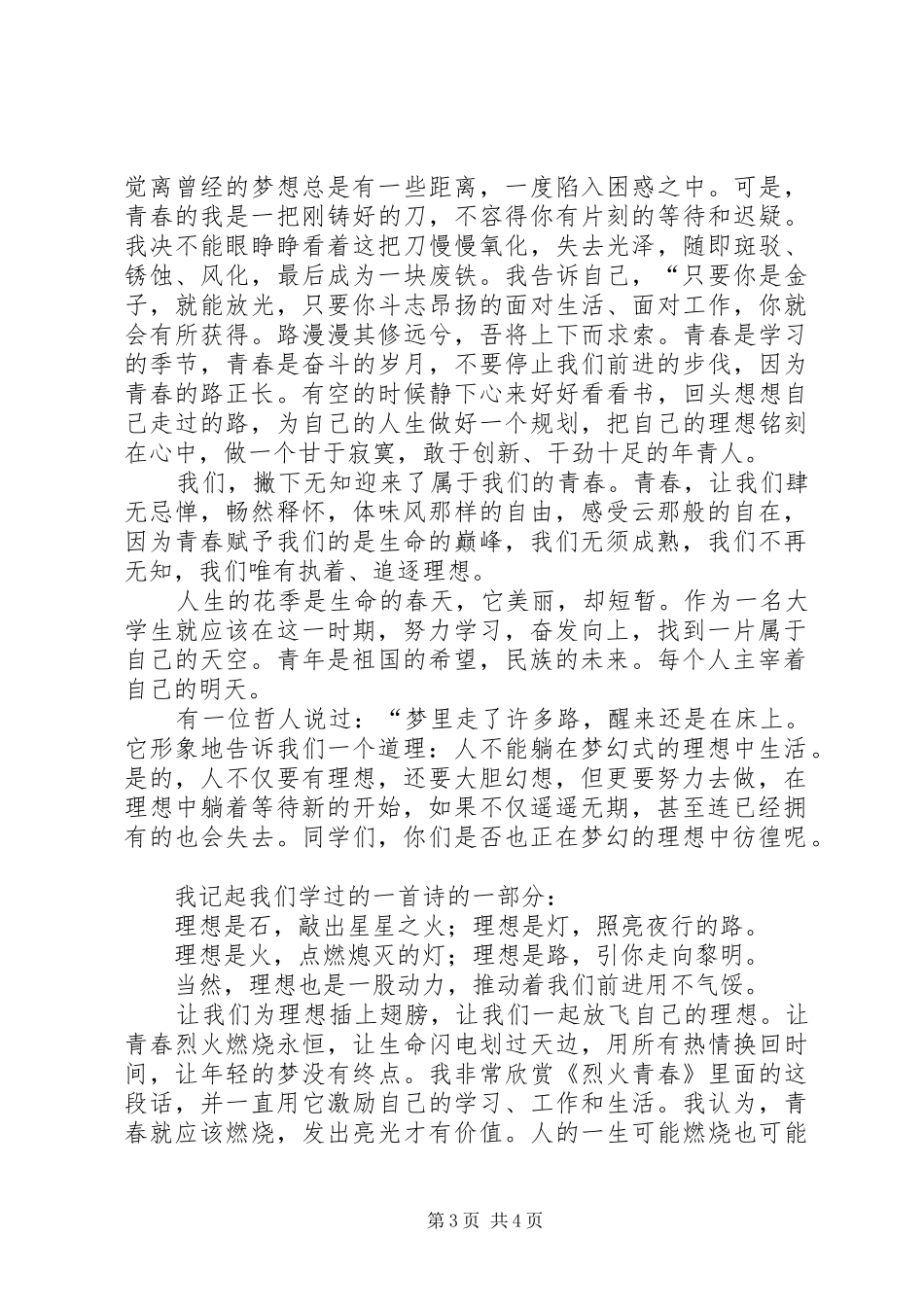 关于青春理想的演讲稿范文_第3页