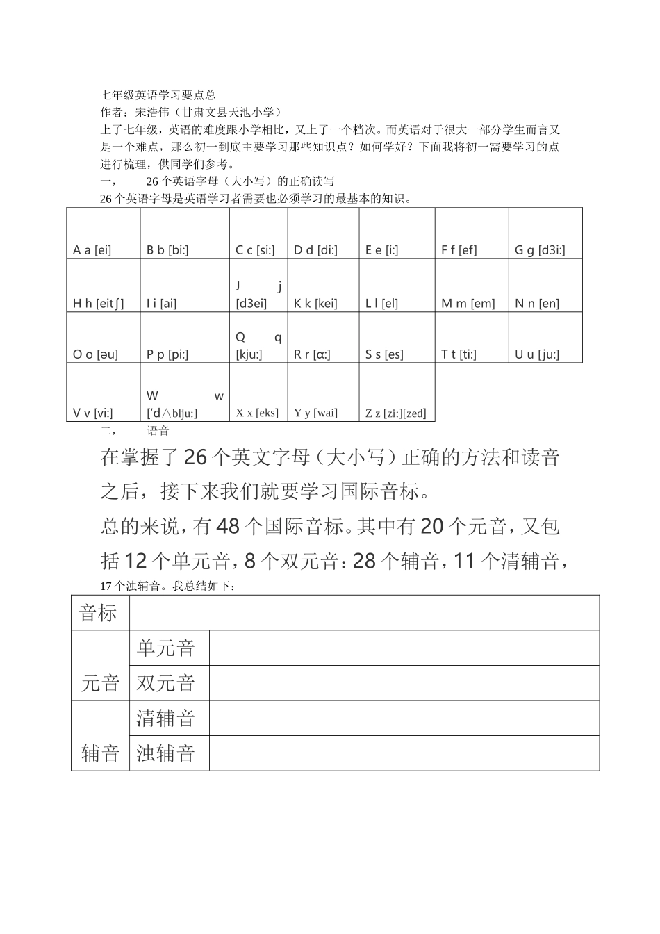浅谈初一英语学习方法_第1页