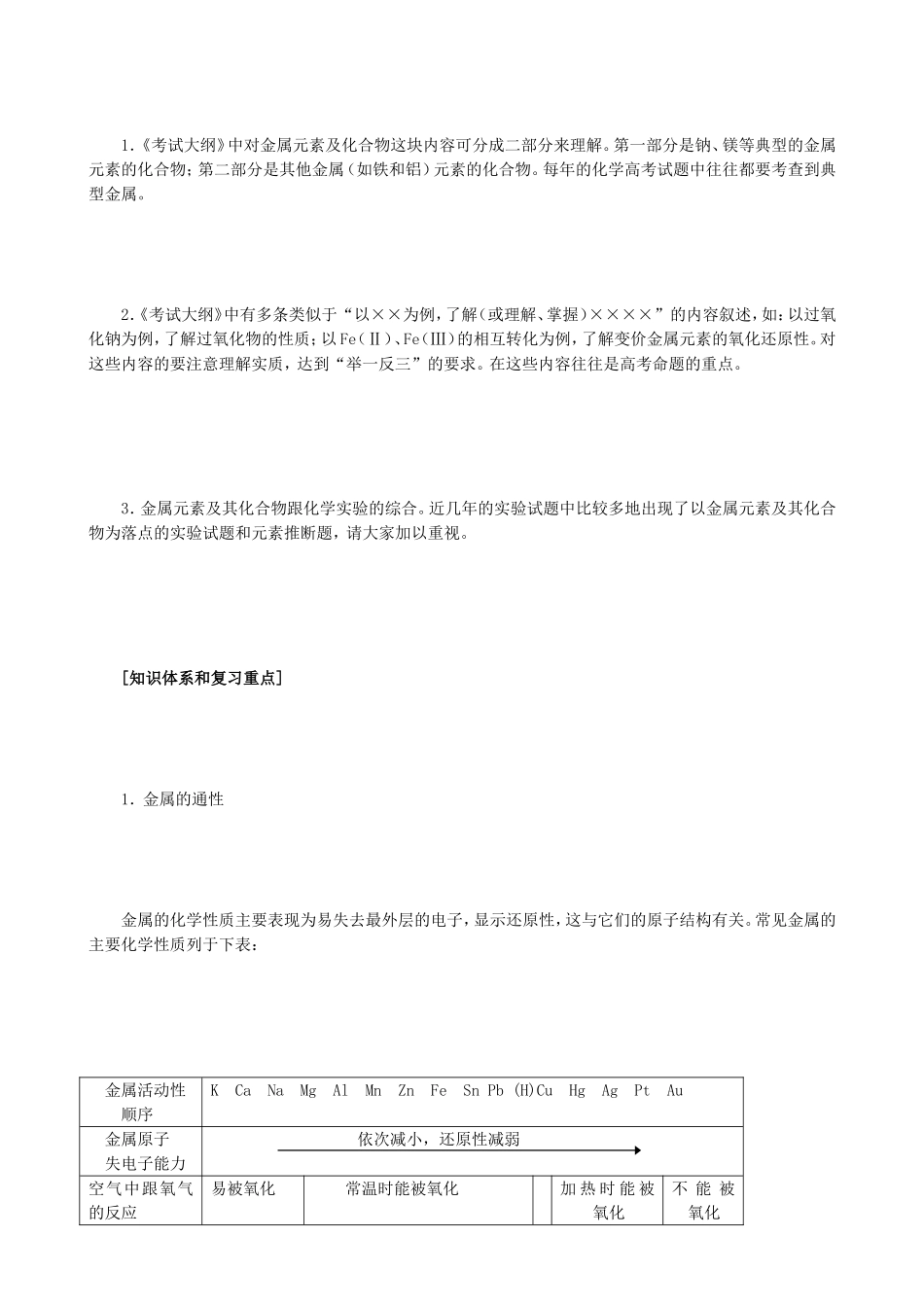专题六：金属元素的梳理和综合[教学]_第2页