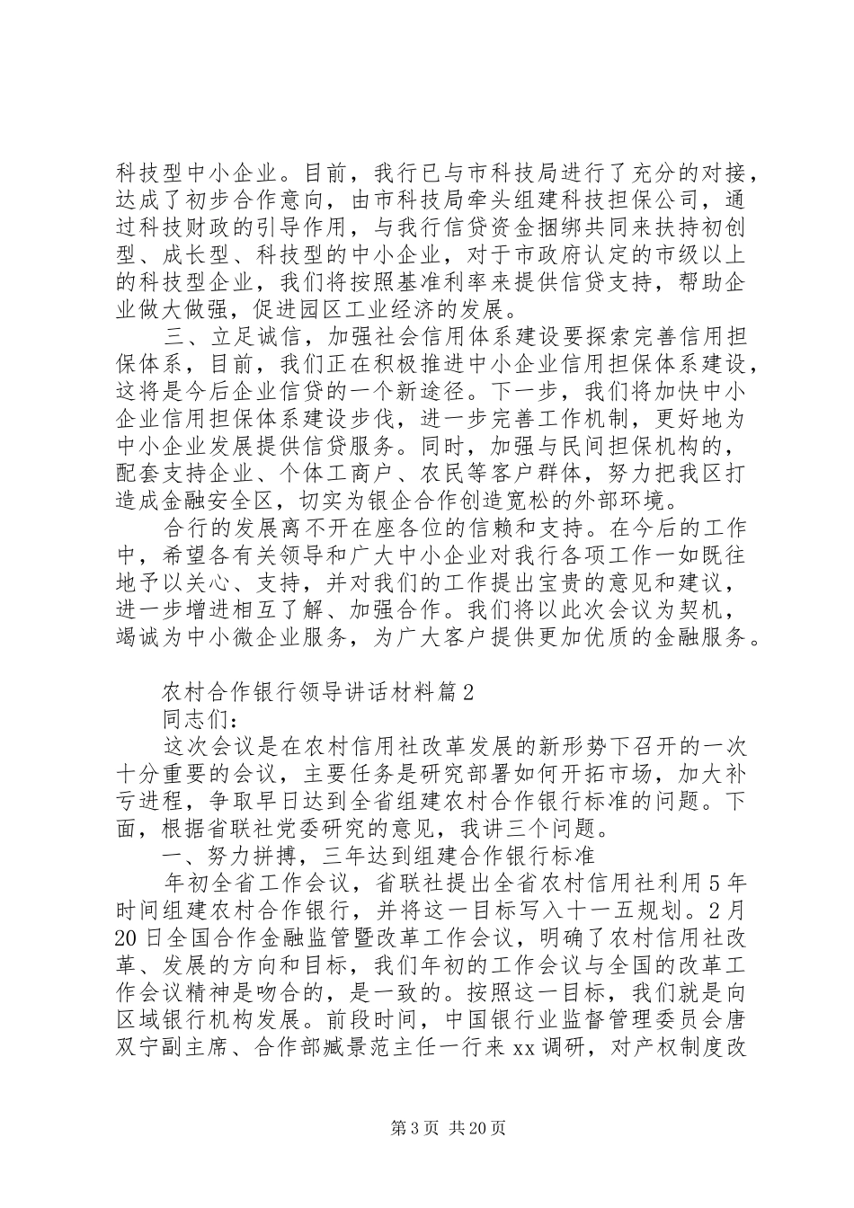 农村合作银行领导讲话材料_第3页