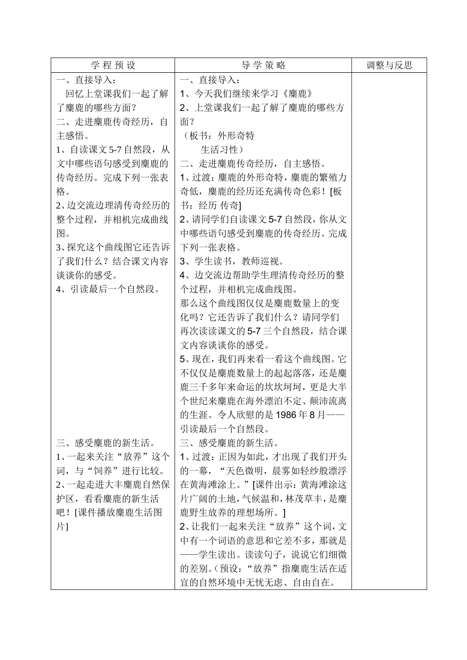 《麋鹿》第二课时教学设计_第2页