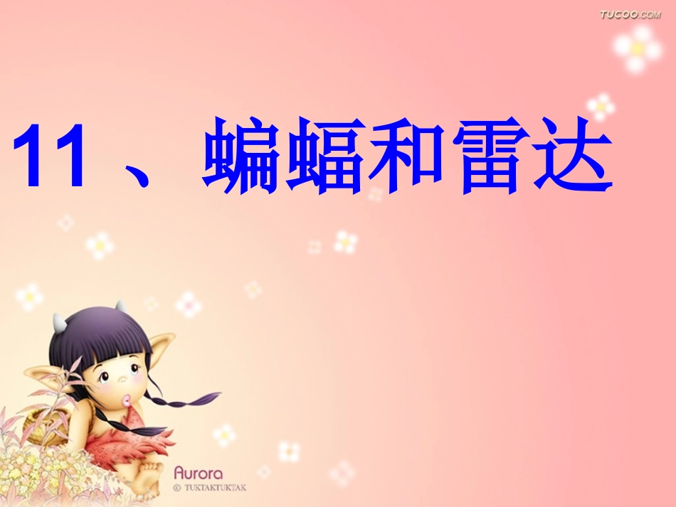 蝙蝠和雷达PPT课件(上课)_第1页