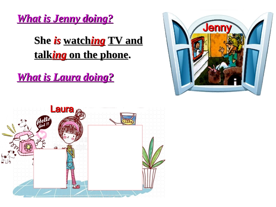 七年级下册unit6I'mwatchingTVsectionA(2d-3c)_第3页