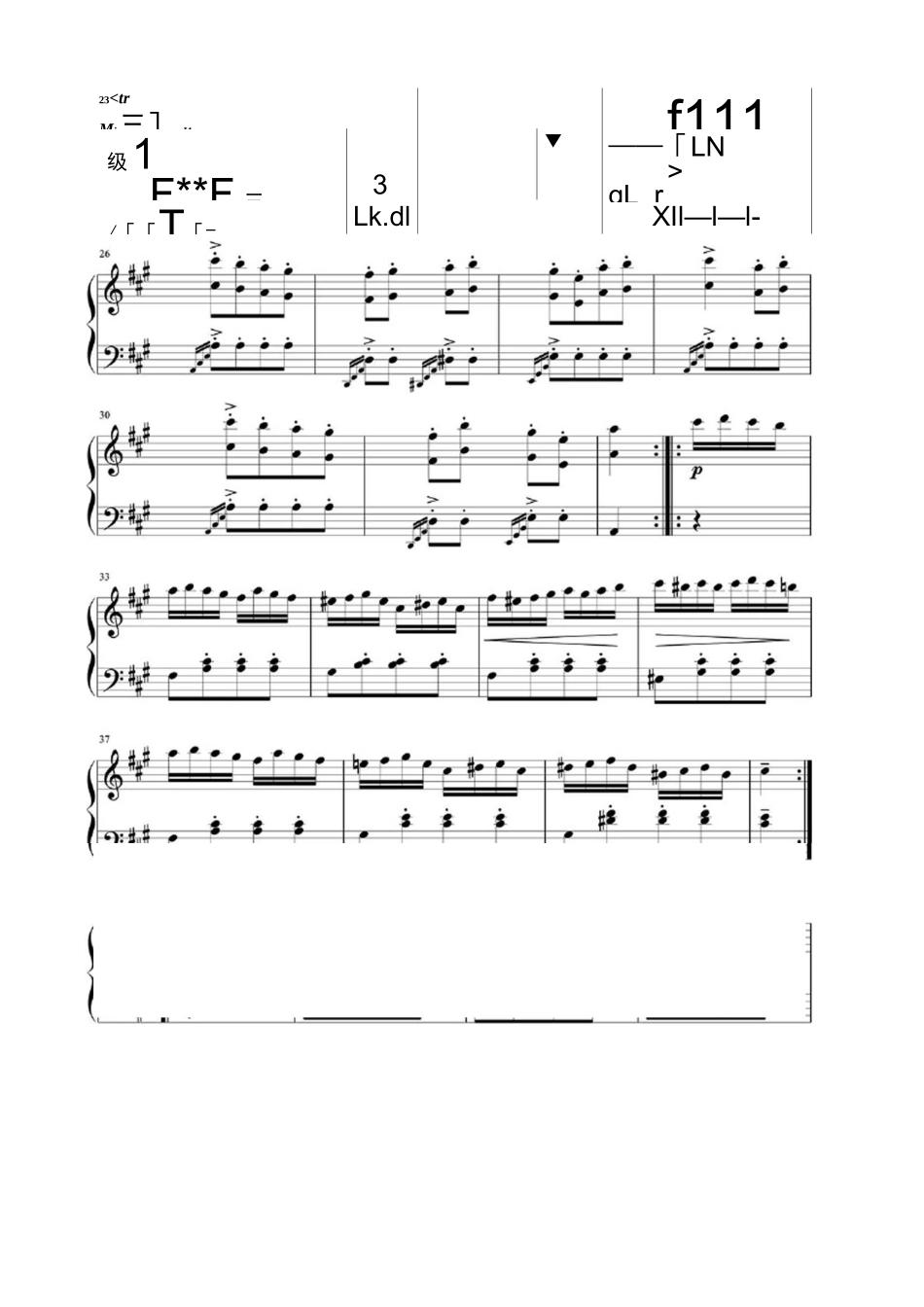 土耳其进行曲钢琴谱乐谱_第2页