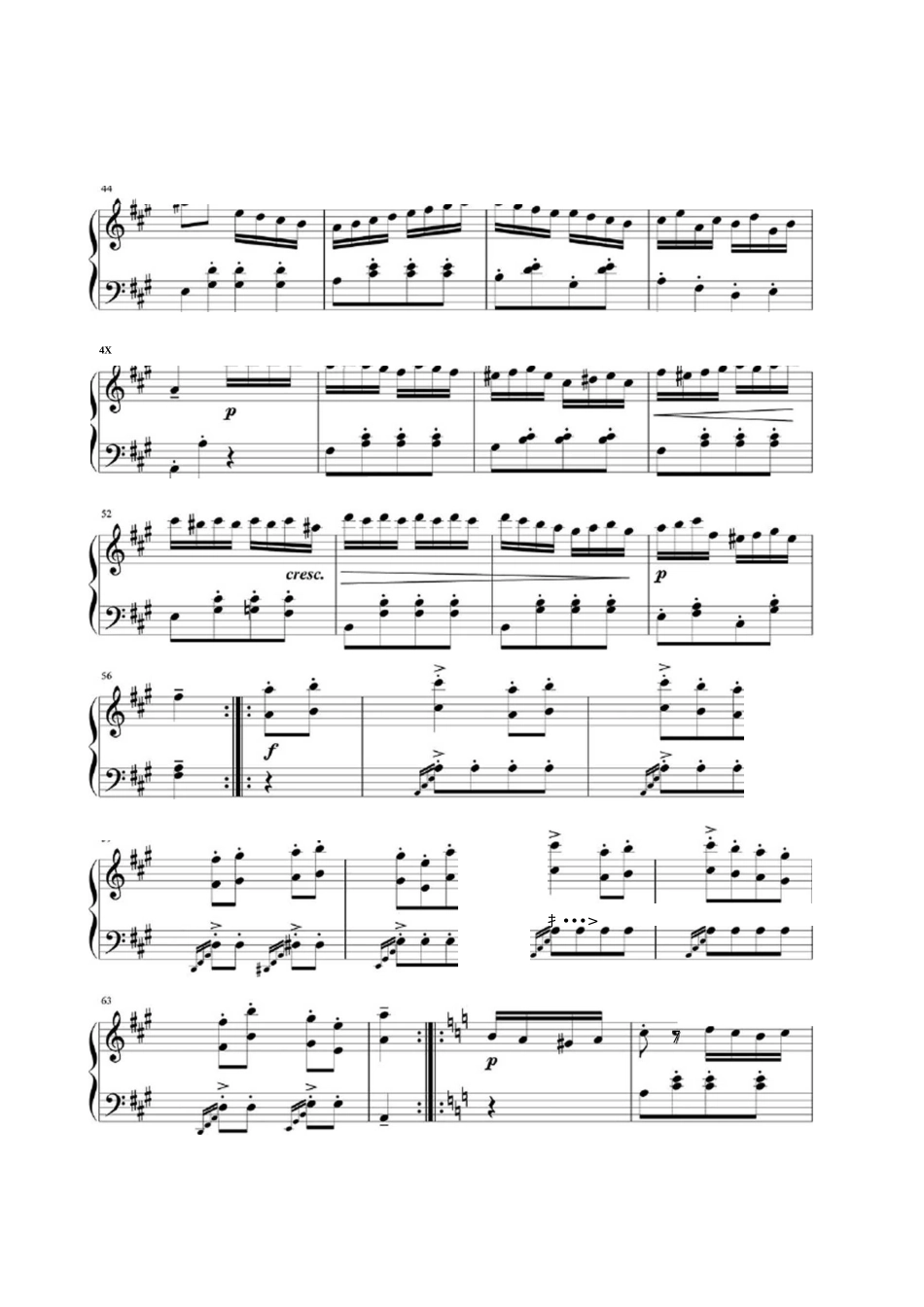 土耳其进行曲钢琴谱乐谱_第3页