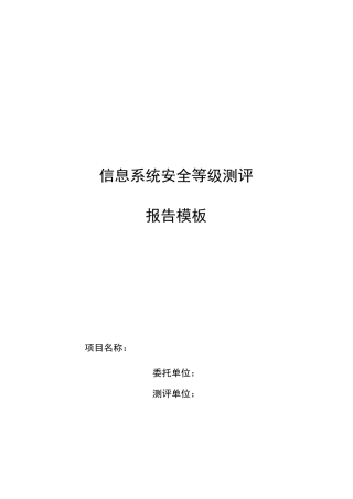 等保测评报告