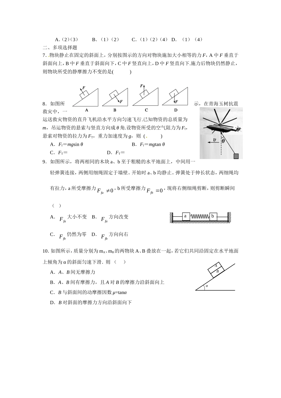 专题物体的平衡_第2页