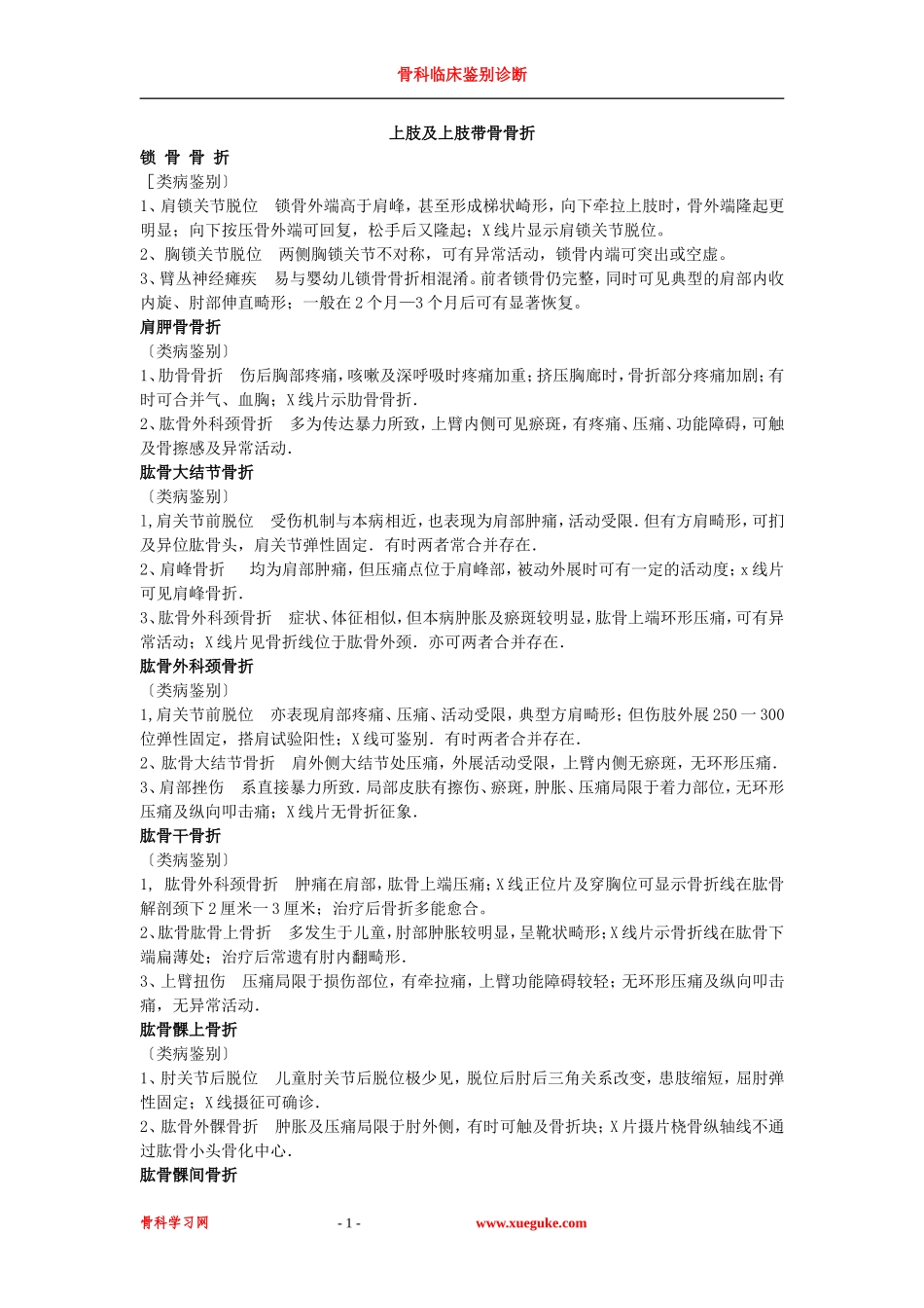 常用骨科鉴别诊断_第1页