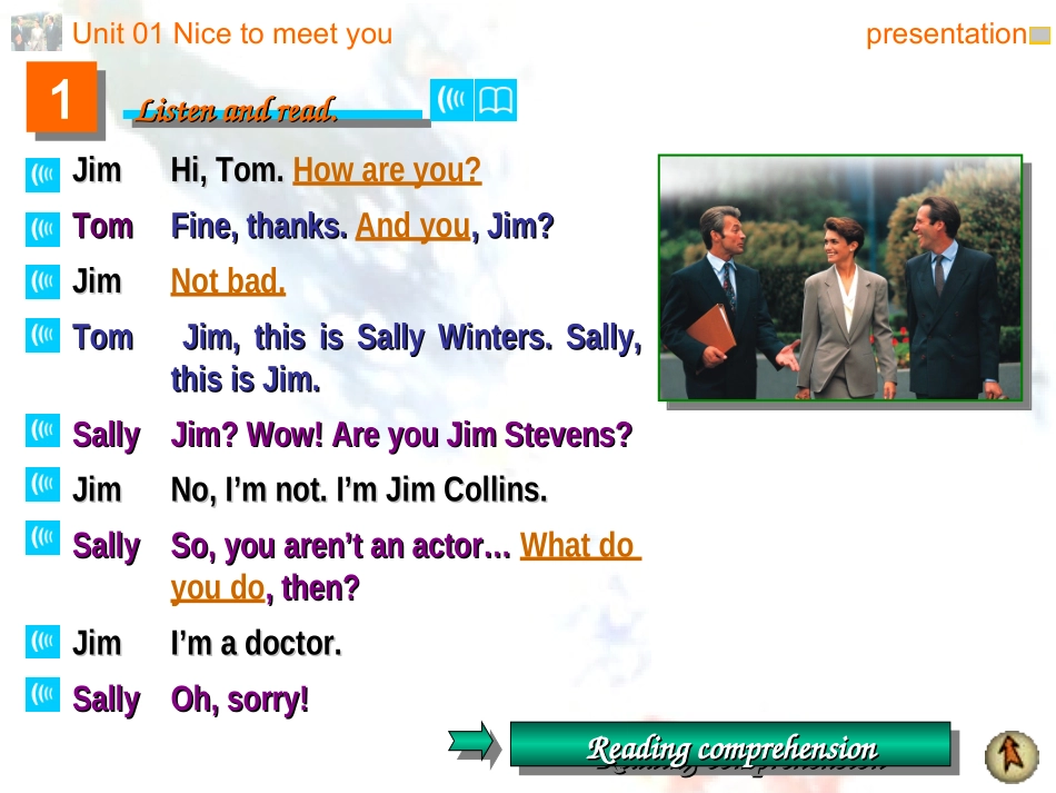 畅通英语第一册课件Unit1-2_第3页