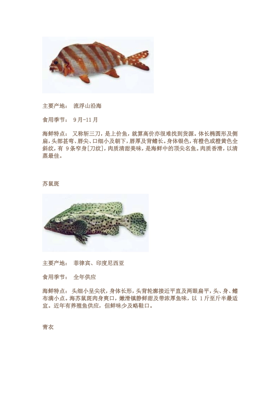 常见海鲜海鱼欣赏_第3页