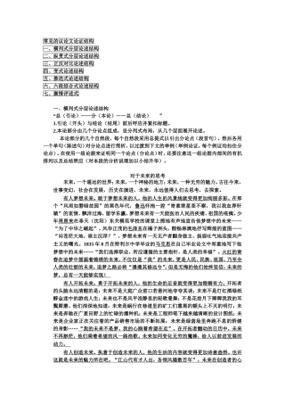 常见的议论文论证结构