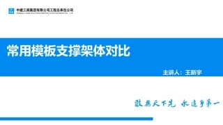 常用模板支撑架体及对比