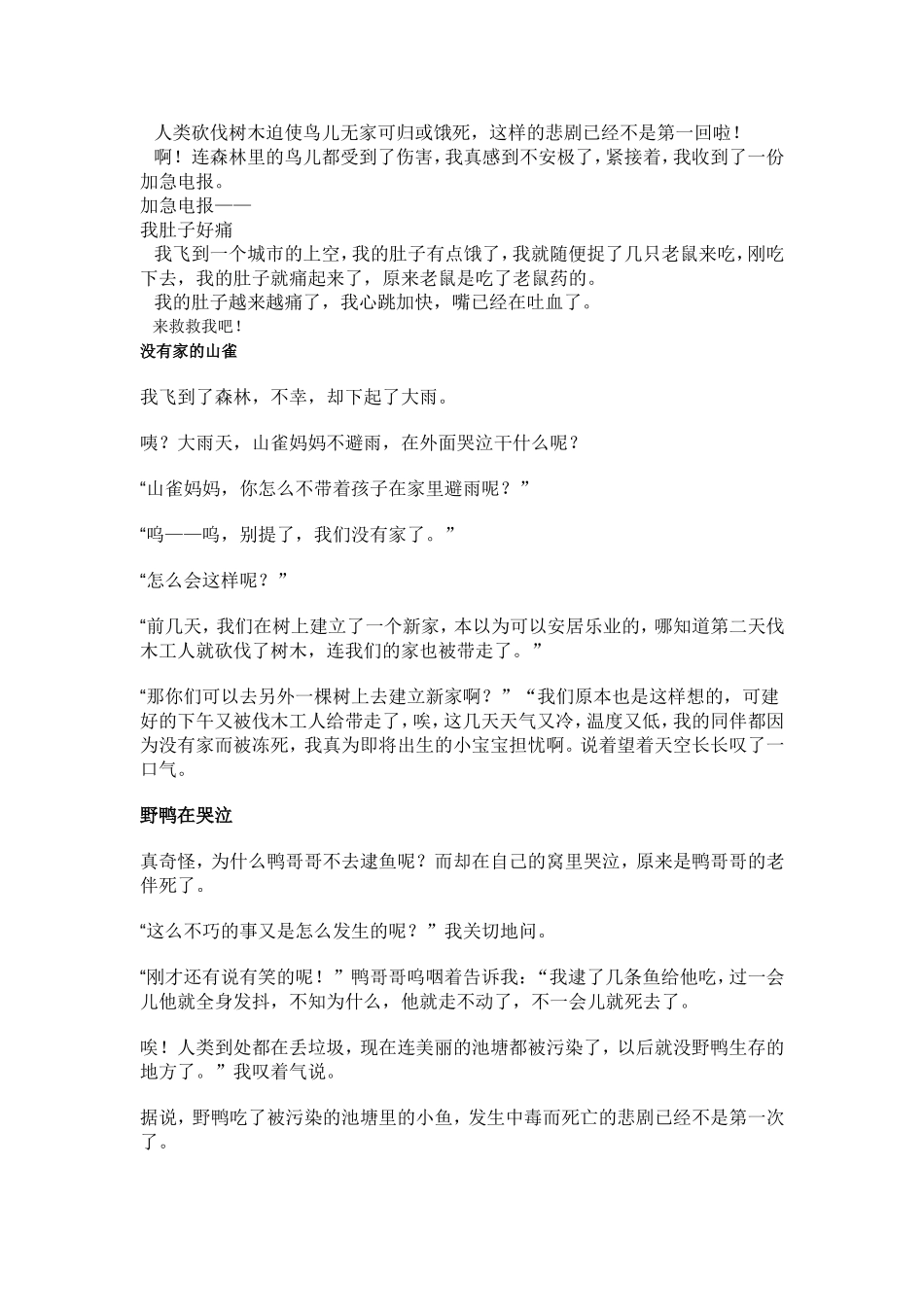 鸟儿的侦查报告仿写_第2页