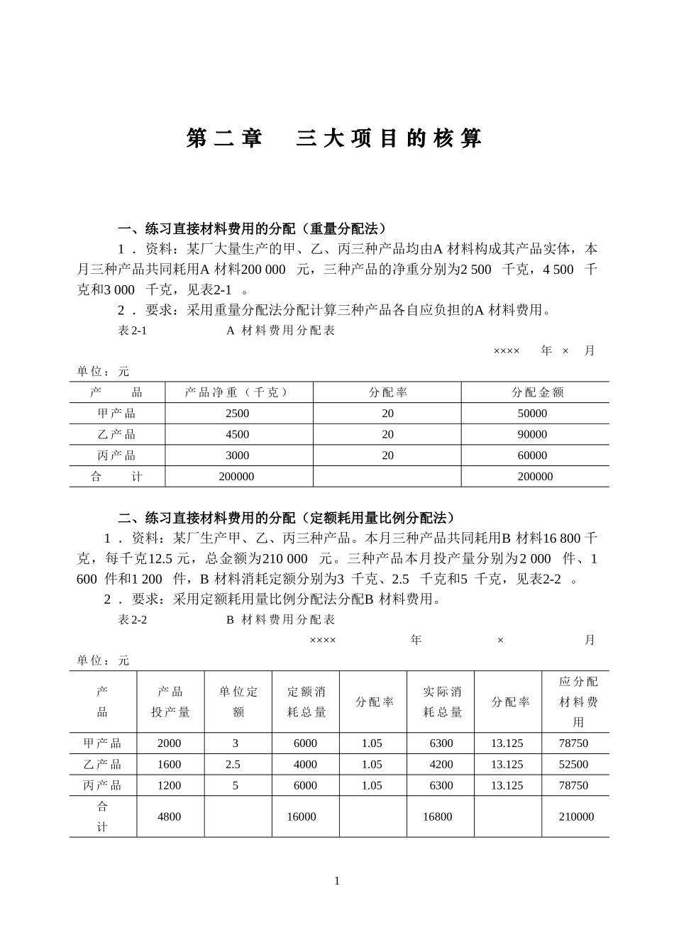 成本会计习题答案_第2页