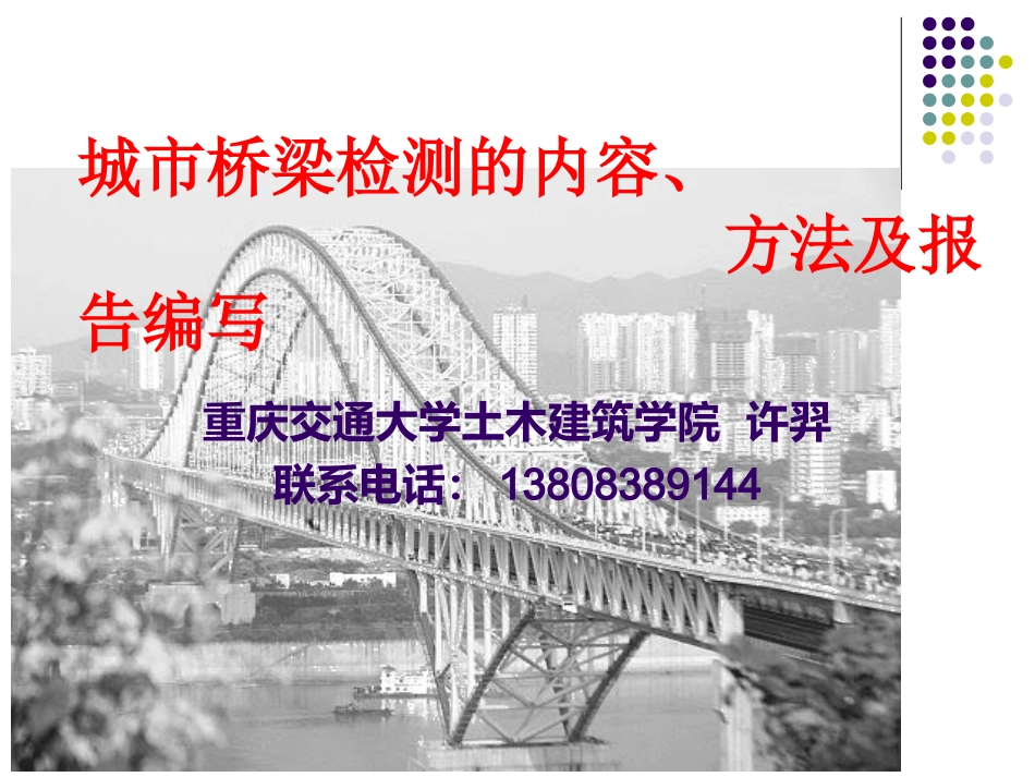 城市桥梁检测培训多媒体_第1页
