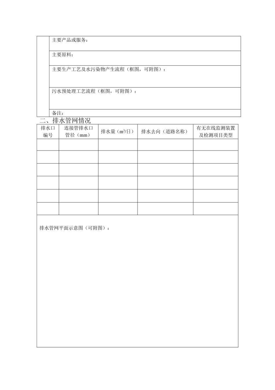 城镇污水排入排水管网许可申请表_第3页