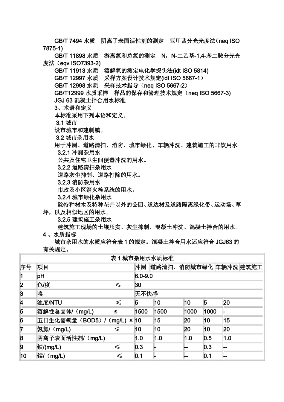 城市污水再生利用城市杂用水水质标准_第2页
