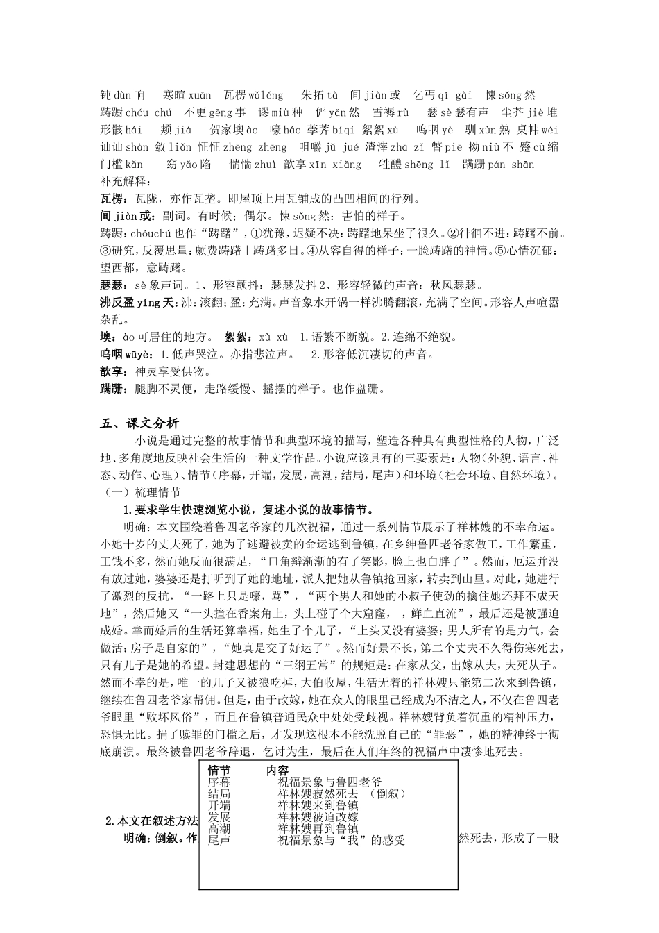 《祝福》教案_第2页