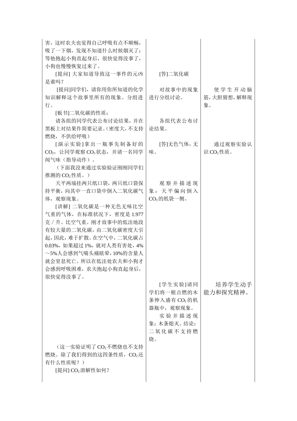 二氧化碳的性质教学设计_第2页