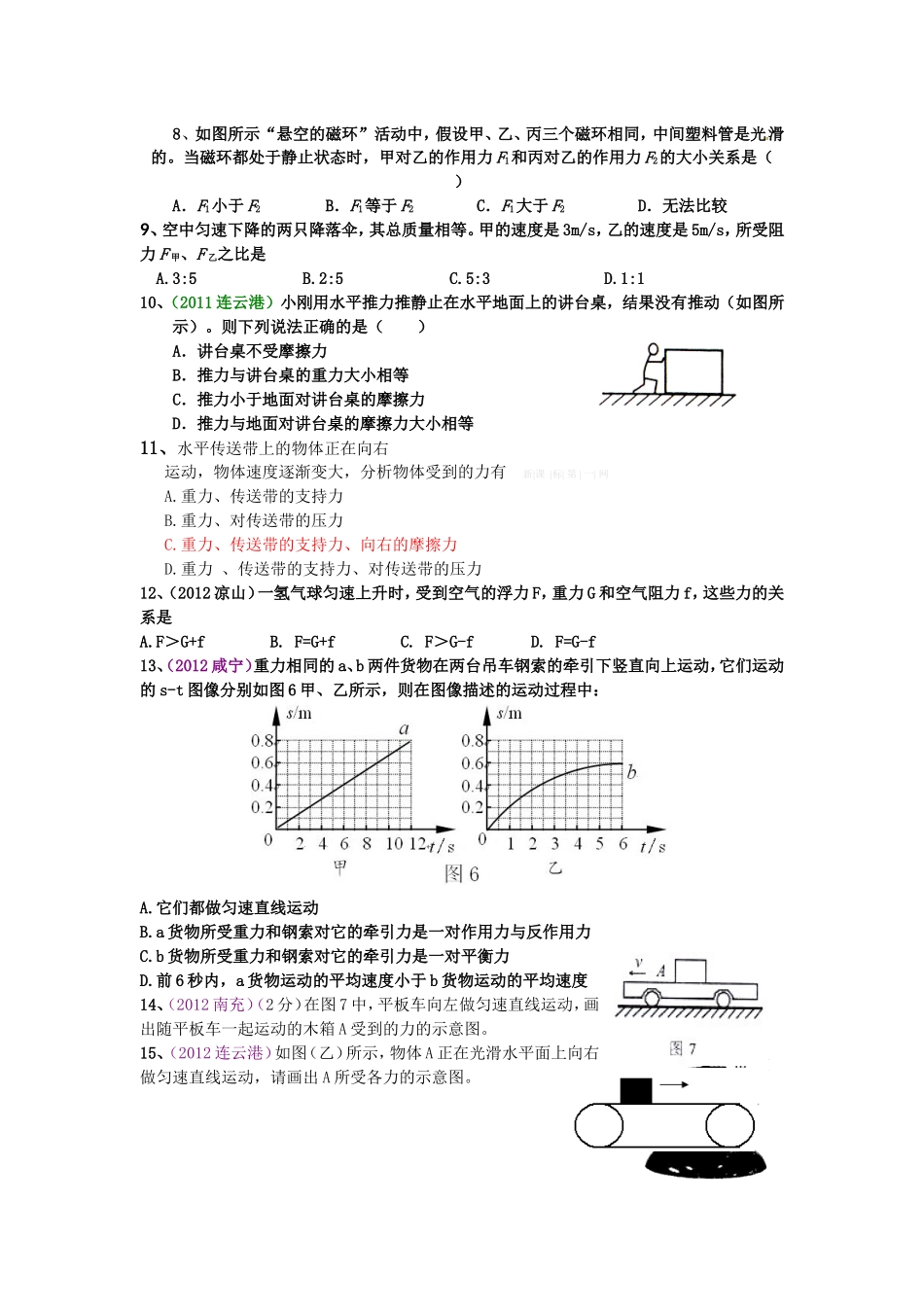 二力平衡经典习题_第2页