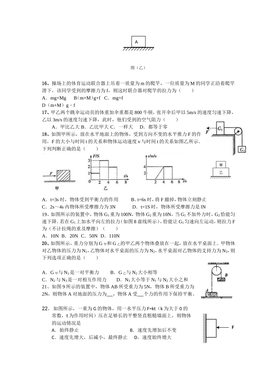 二力平衡经典习题_第3页