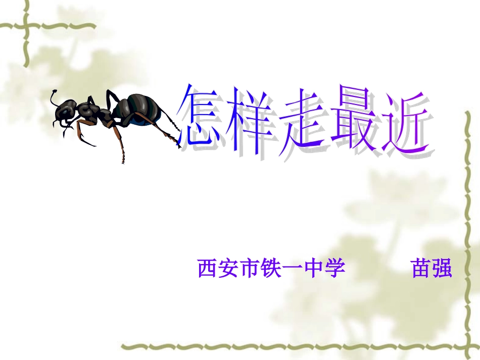 蚂蚁怎样走最近_第1页