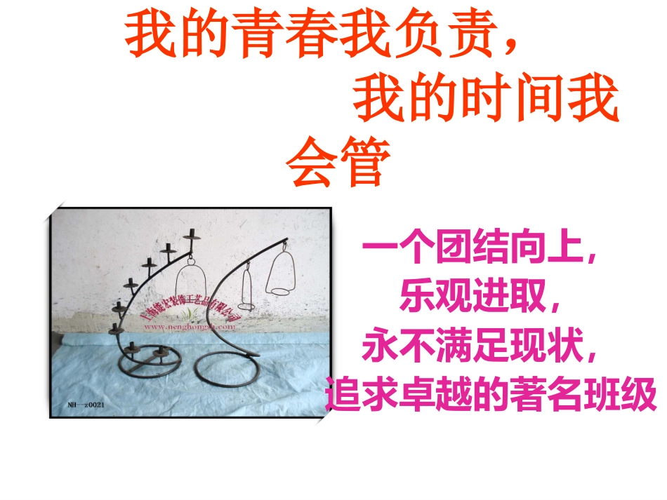 主题班会：我的青春我负责，我的时间我会管_第1页