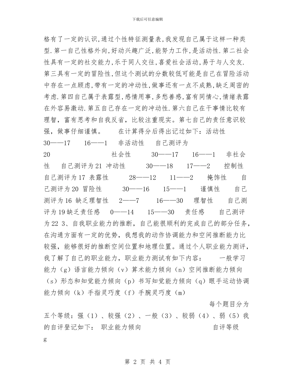 个人职业生涯规划与个人职务晋升考察材料汇编_第2页