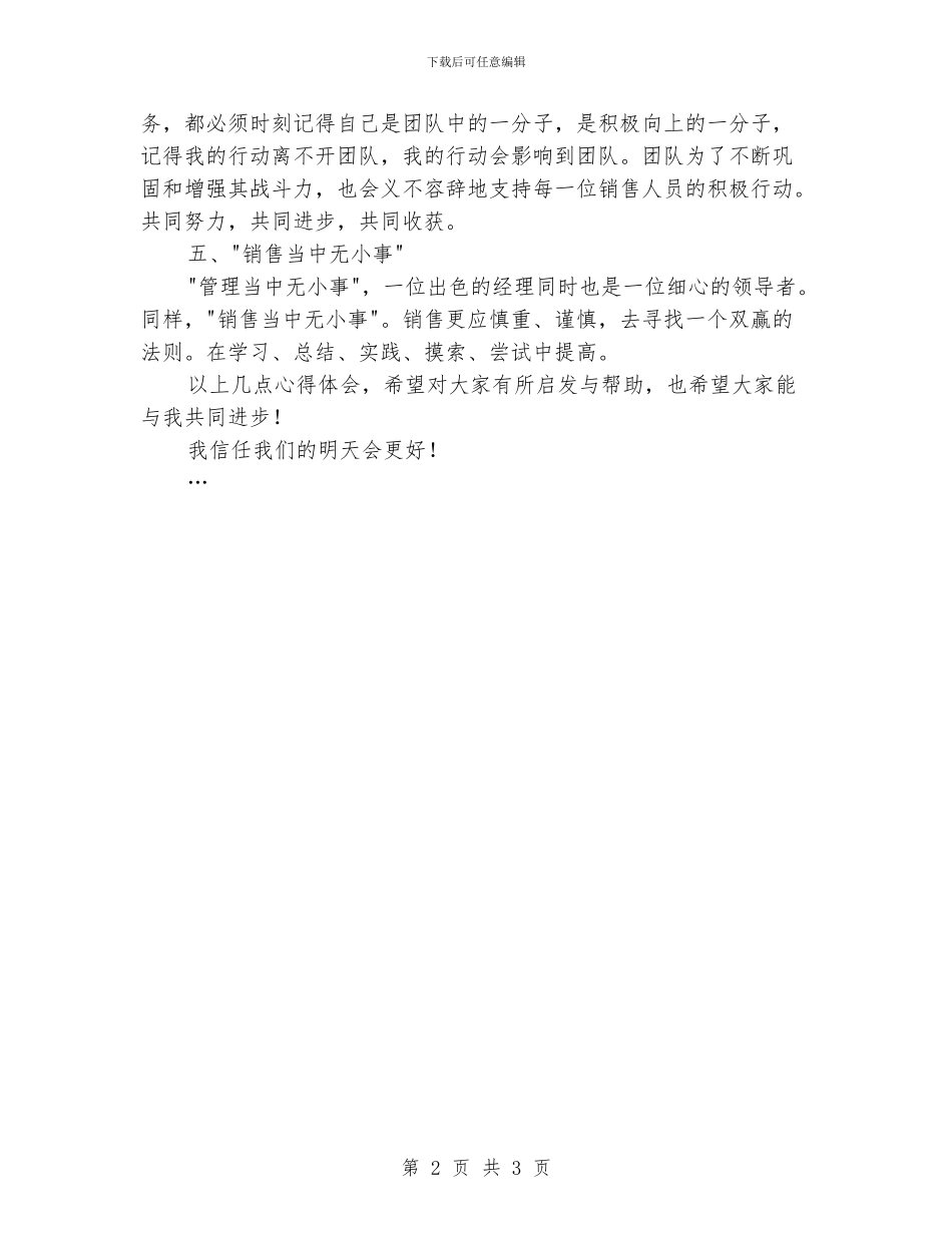 个人销售工作总结例文_第2页