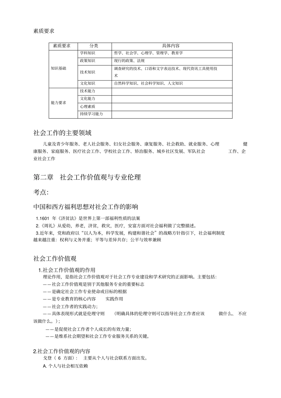 中级社会工作综合能力总复习笔记_第3页