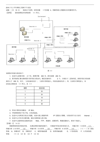 中级网络工程师历年真题_2010-2011