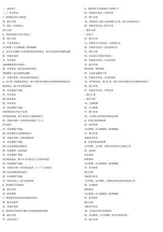 中级财务会计分录