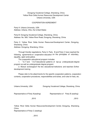 中美合作办学协议_英文