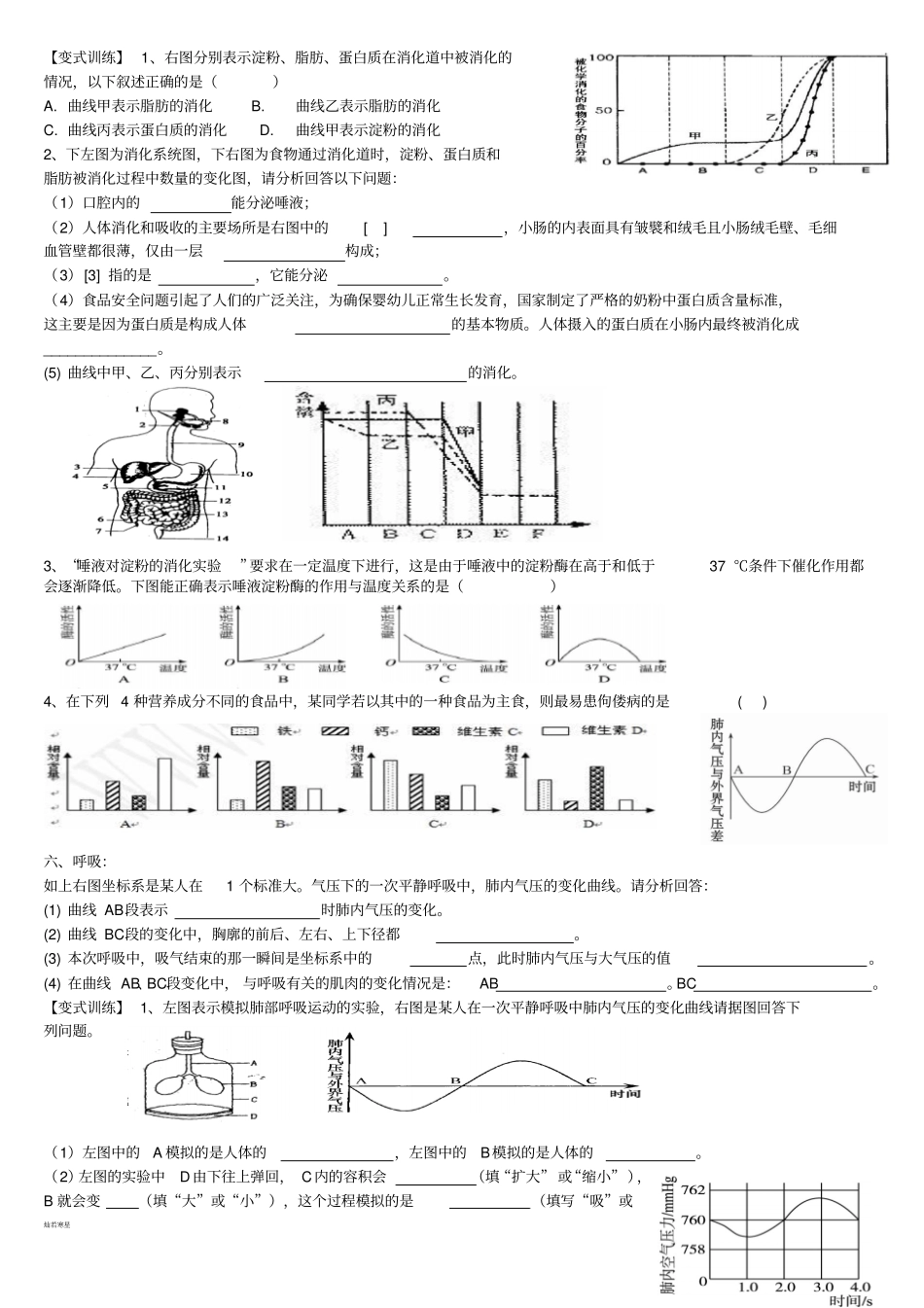 中考专题坐标曲线题目汇总_第3页