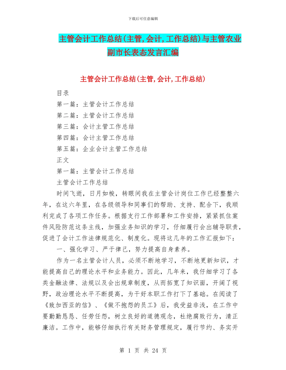 主管会计工作总结(主管_第1页