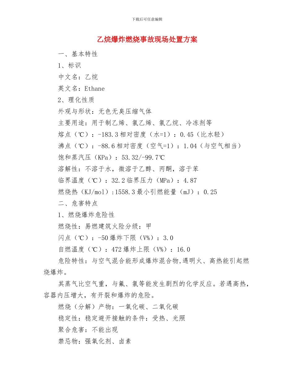 义务消防队训练实施方案与乙烷爆炸燃烧事故现场处置方案汇编_第3页