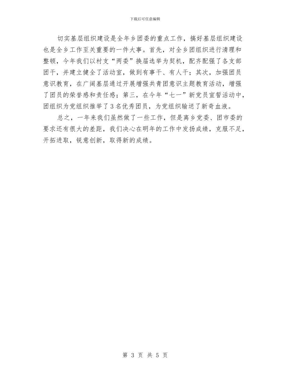 乡共青团工作总结与乡关工委2024工作要点汇编_第3页