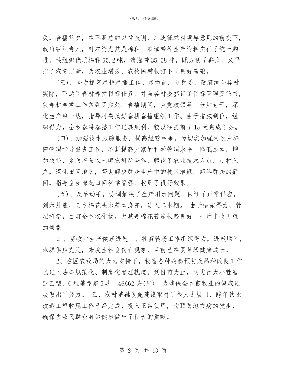 乡政府年终总结与乡政府的2024年终工作总结汇编_第2页