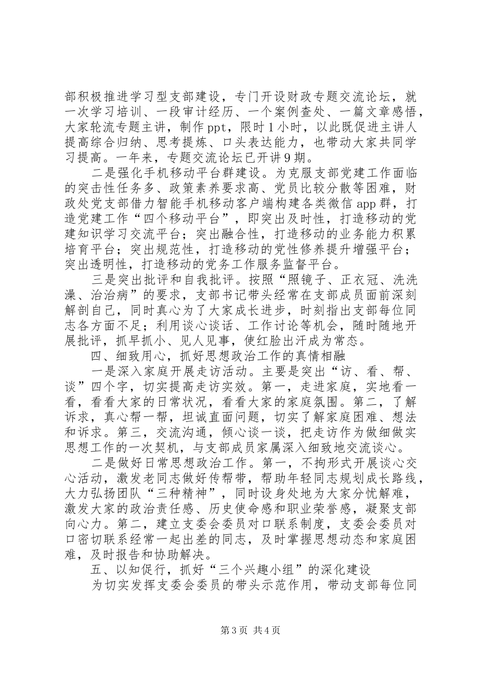 财政处争创四责三精特色党支部发言稿_第3页