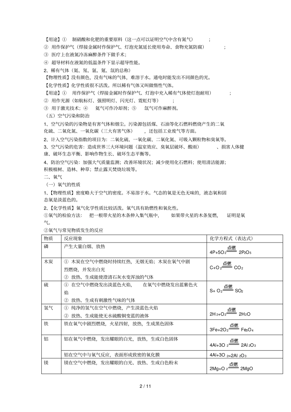 中考化学专题复习—常见的化学物质一含答案_第2页