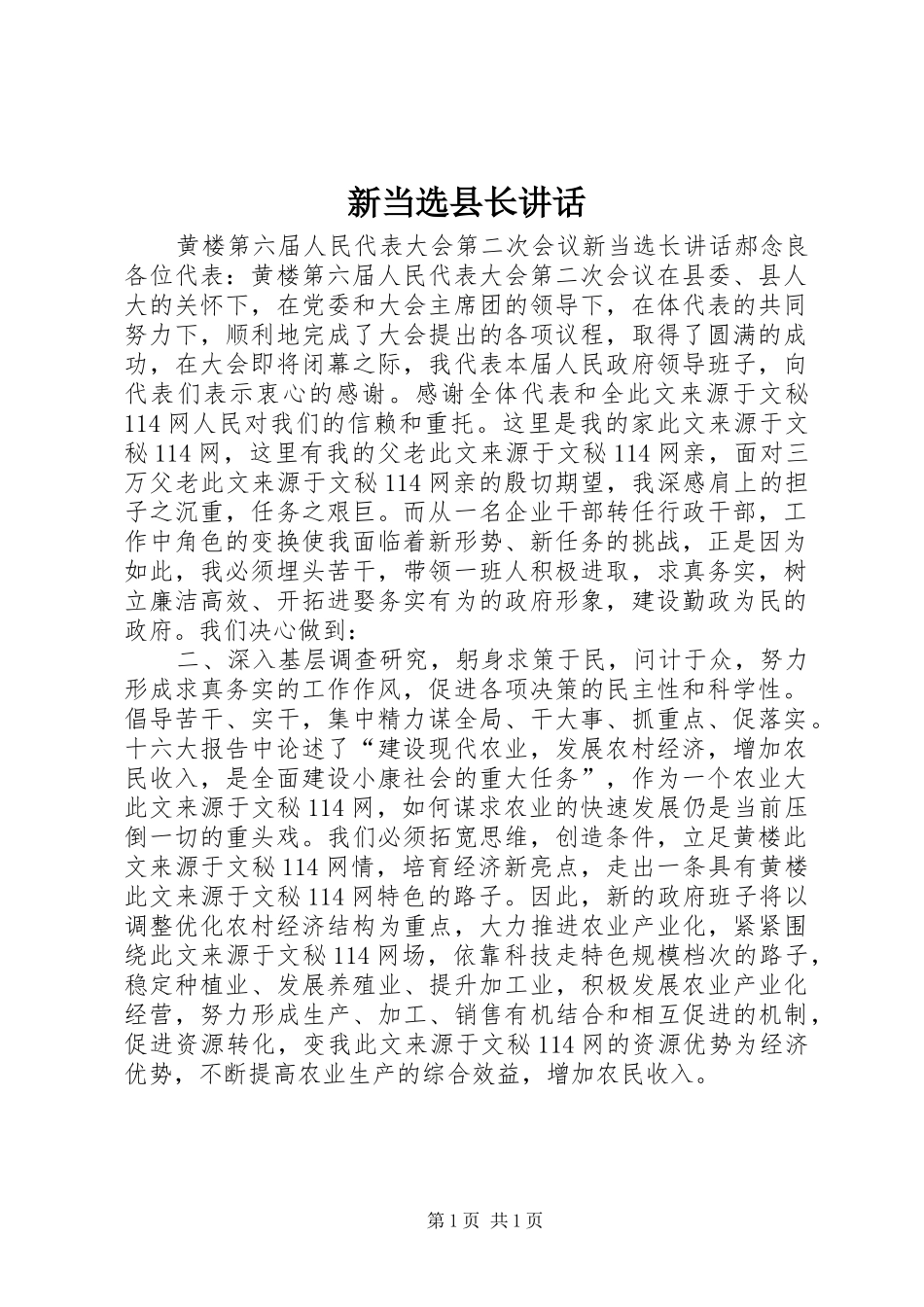 新当选县长讲话_第1页