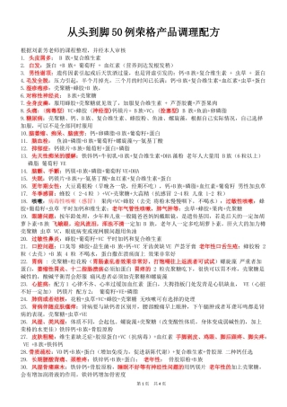 从头到脚50例荣格产品调理配方