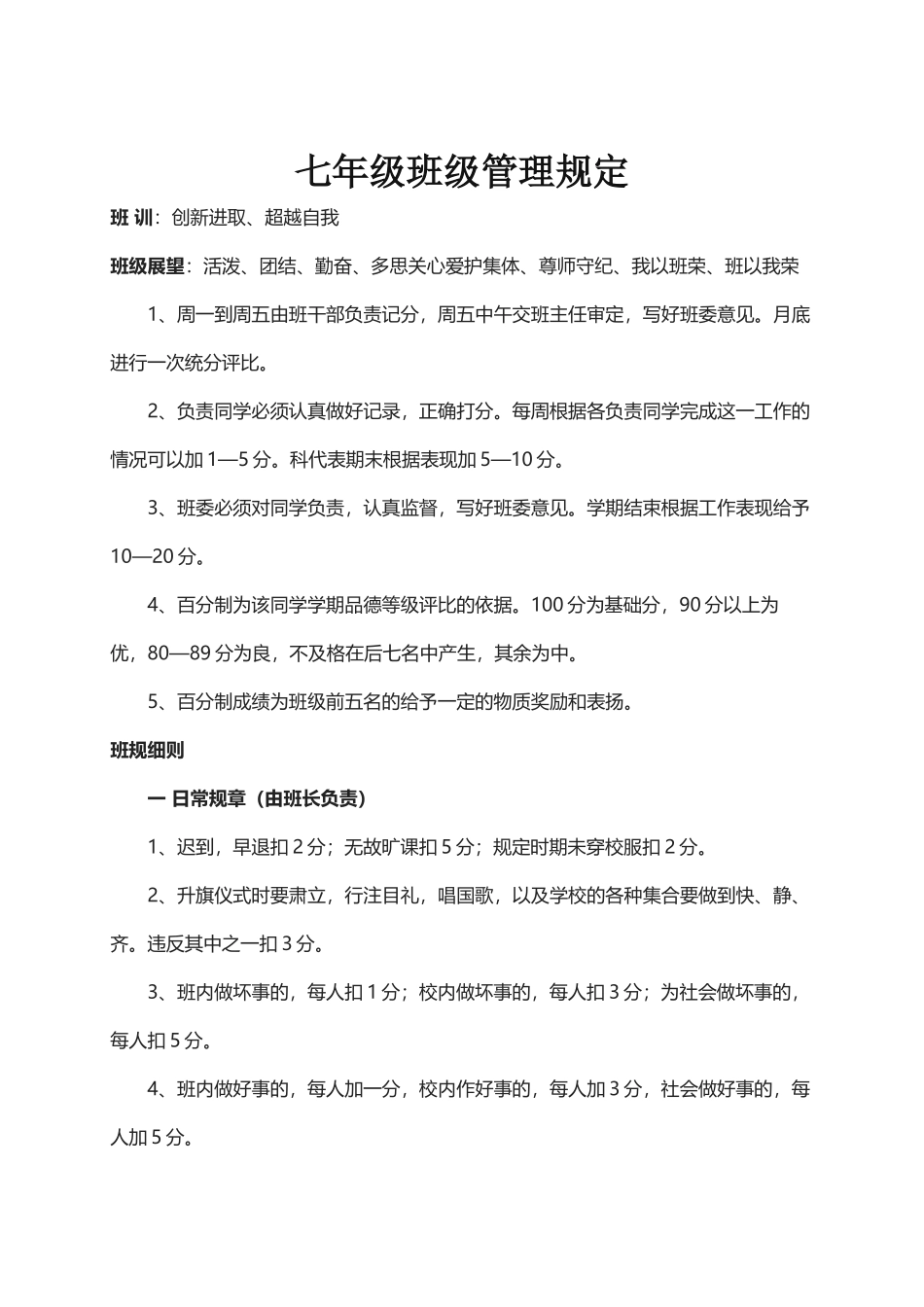 初中生班级管理规定_第1页