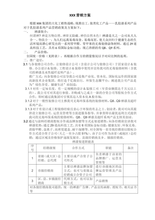 产品销售方案