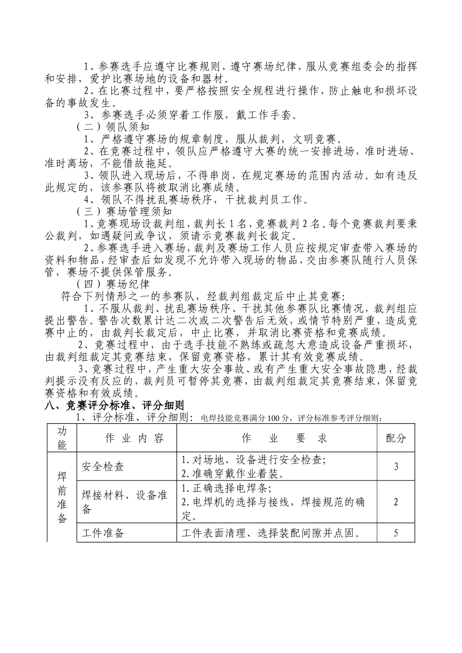 电焊工技能竞赛方案_第2页