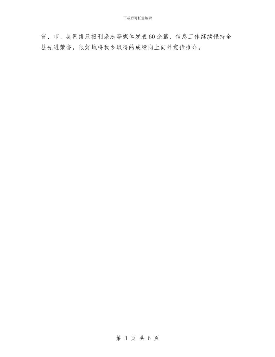 乡镇办公室主任工作总结与乡镇医院2024年终工作总结范文汇编_第3页