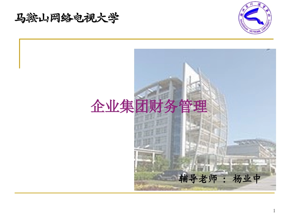 第六讲 企业集团预算管理_第1页